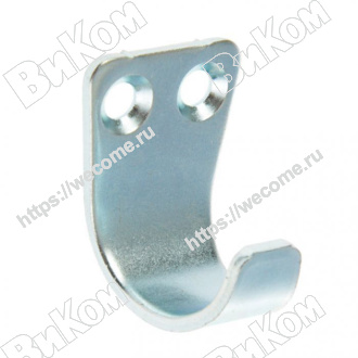 Оптом купить Крючок вешалка №1 цинк (300*) в мебельная фурнитура оптом и в розницу ВиКом.