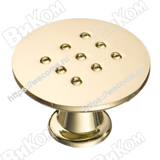 Оптом купить Ручка кнопка К-1060 ОТ, золото KERRON (120*) в мебельная фурнитура оптом и в розницу ВиКом.