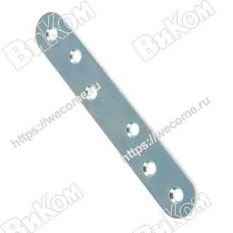 Оптом купить Пластина соединительная L 120, цинк (300*) в мебельная фурнитура оптом и в розницу ВиКом.