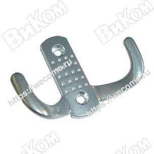 Оптом купить Крючок вешалка №10 хром (100*) в мебельная фурнитура оптом и в розницу ВиКом.