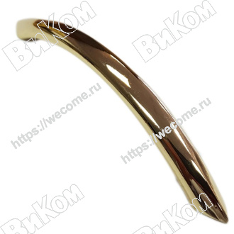 Оптом купить Ручка скоба 276-96  золото (80*) в мебельная фурнитура оптом и в розницу ВиКом.