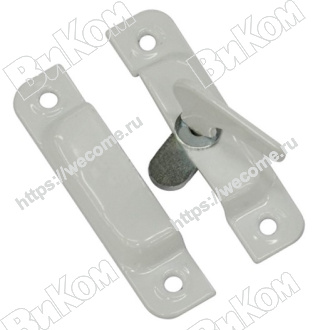 Оптом купить Завертка форточная ЗФ-2, полимер.белая (200*) в мебельная фурнитура оптом и в розницу ВиКом.