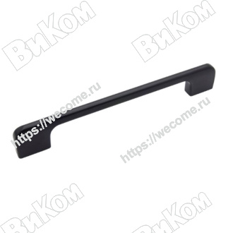 Оптом купить Ручка скоба R74, 128 мм черный в мебельная фурнитура оптом и в розницу ВиКом.