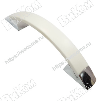 Оптом купить Ручка скоба №27 серебро/белая (250*) в мебельная фурнитура оптом и в розницу ВиКом.