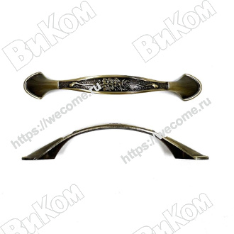 Оптом купить Ручка скоба ZA0254, 96 мм бронза (100*) в мебельная фурнитура оптом и в розницу ВиКом.