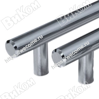 Оптом купить Ручка релинг 224 мм хром (20*) D 12 в мебельная фурнитура оптом и в розницу ВиКом.