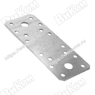 Оптом купить Пластина крепежная 140*55*2,0, цинк (30*) в мебельная фурнитура оптом и в розницу ВиКом.