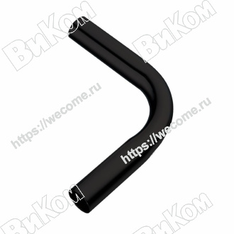 Оптом купить Угол для рейлинга 16 мм, 90 градусов, черный матовый в мебельная фурнитура оптом и в розницу ВиКом.