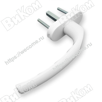 Оптом купить Ручка оконная комфорт 35мм белая в мебельная фурнитура оптом и в розницу ВиКом.