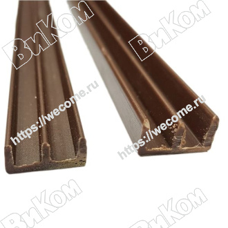 Оптом купить Направляющие для стекла, коричневые (2м) (25*) в мебельная фурнитура оптом и в розницу ВиКом.