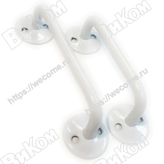 Оптом купить Ручка-скоба  РС-80 (80-3) полимер белый (80*) в мебельная фурнитура оптом и в розницу ВиКом.