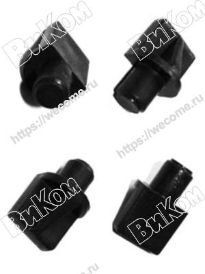 Оптом купить Полкодержатель пластиковый 7мм без втулки черный (№22) (1000*) в мебельная фурнитура оптом и в розницу ВиКом.