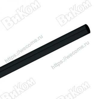 Оптом купить Рейлинг 600*16*1,0 , черный матовый (25*) в мебельная фурнитура оптом и в розницу ВиКом.