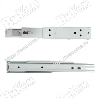 Оптом купить Консоль складная с фиксатором 350 белая, до 40 кг (40*) в мебельная фурнитура оптом и в розницу ВиКом.