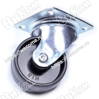 Оптом купить Опора колесная (мебельное колесо) 32 мм, Н=43 подшипниковая с пятой №339 (42кг) (100*) в мебельная фурнитура оптом и в розницу ВиКом.