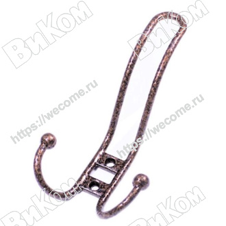 Оптом купить Крючок вешалка №12 АМ (30*) в мебельная фурнитура оптом и в розницу ВиКом.