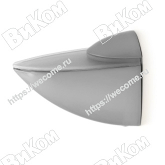 Оптом купить Полкодержатель пеликан макси 75 мм, матовый хром (24*) в мебельная фурнитура оптом и в розницу ВиКом.