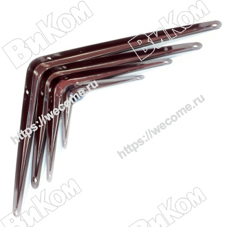 Оптом купить Кронштейн 75*100*0,7мм, коричневый (китай) (3х4) (24*) в мебельная фурнитура оптом и в розницу ВиКом.