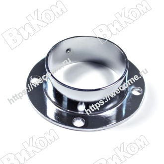 Оптом купить Штангодержатель фланцевый для трубы 50 мм, хром (100*) в мебельная фурнитура оптом и в розницу ВиКом.