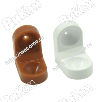 Оптом купить Уголок 25х25х16 пластик коричневый (200*) в мебельная фурнитура оптом и в розницу ВиКом.