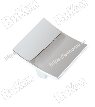 Оптом купить Ручка кнопка S-2280-32 SC, матовый хром KERRON (80*) в мебельная фурнитура оптом и в розницу ВиКом.