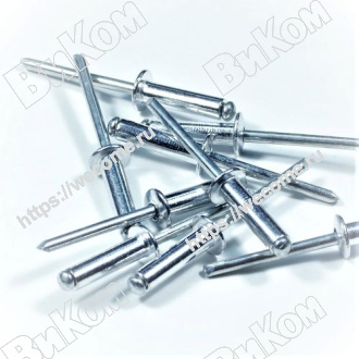 Оптом купить Заклепка комбинированная 4,8х18 цинк (500, 5000*) в мебельная фурнитура оптом и в розницу ВиКом.