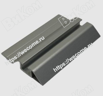 Оптом купить Рельс одинарный нижний 140 серебро 6000мм в мебельная фурнитура оптом и в розницу ВиКом.