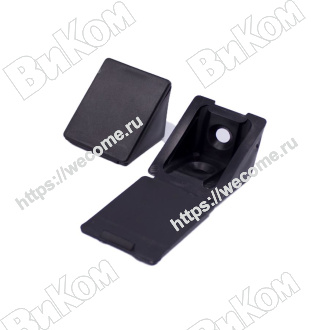 Оптом купить Уголок таккер 22 Черный (100*) в мебельная фурнитура оптом и в розницу ВиКом.