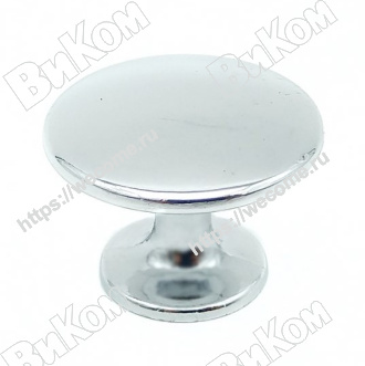 Оптом купить Ручка кнопка 306А, хром d=30мм (80*) в мебельная фурнитура оптом и в розницу ВиКом.