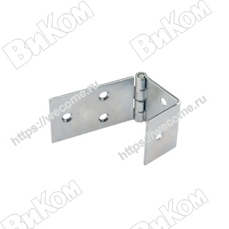 Оптом купить Петля карточная 128х40, гнутая, цинк (150*) Н в мебельная фурнитура оптом и в розницу ВиКом.