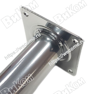 Оптом купить Ножка для стола (опора мебельная) 720х51 хром полимер, Россия (4*) ФМС в мебельная фурнитура оптом и в розницу ВиКом.