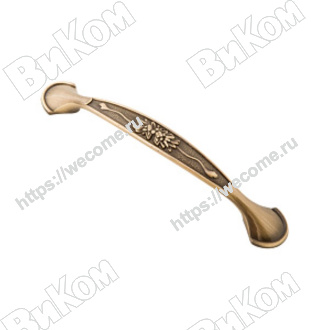 Оптом купить Ручка скоба RS-006-128 AB  античная бронза (60*) KERRON в мебельная фурнитура оптом и в розницу ВиКом.