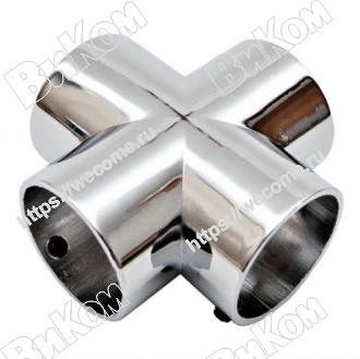 Оптом купить Х-образное соединение для трубы 25 мм (10*) в мебельная фурнитура оптом и в розницу ВиКом.