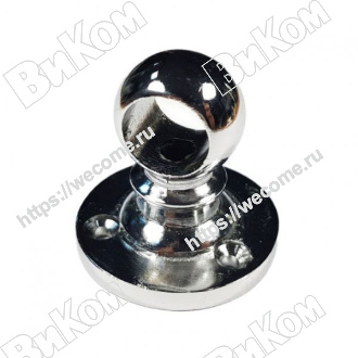 Оптом купить Держатель рейлинга 16 мм H=30мм, проходной, хром TH84 (56мм) (300*) в мебельная фурнитура оптом и в розницу ВиКом.