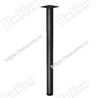 Оптом купить Ножка для стола 720х51 черная шагрень, Россия (4*) в мебельная фурнитура оптом и в розницу ВиКом.