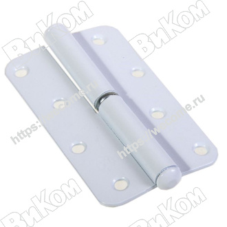 Оптом купить Петля накладная ПН1-130 правая полимер белая (40*) в мебельная фурнитура оптом и в розницу ВиКом.