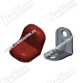 Оптом купить Уголок крепежный с пластик крышкой кр. дерево (8) малый в мебельная фурнитура оптом и в розницу ВиКом.