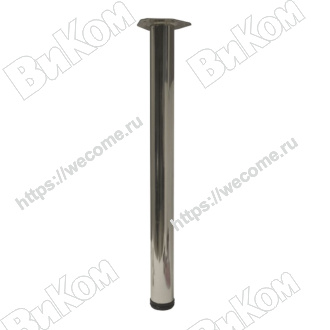 Оптом купить Ножка для стола 710х60 хром центральное крепление (4*) в мебельная фурнитура оптом и в розницу ВиКом.