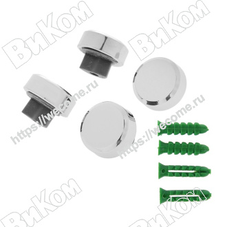 Оптом купить Зеркалодержатель темпо 17 мм, хром (24*) в мебельная фурнитура оптом и в розницу ВиКом.