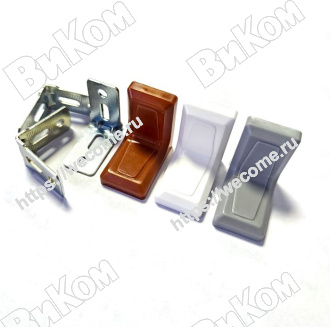 Оптом купить Уголок 26х26 цинк с декоративной накладкой, черный (250*) в мебельная фурнитура оптом и в розницу ВиКом.