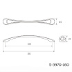 Оптом купить Ручка скоба S-3970-160 SC  матовый хром KERRON (40*) (Под заказ) в мебельная фурнитура оптом и в розницу ВиКом.