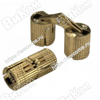 Оптом купить Петля ломберная, потайная D=10мм цилиндр, латунь (ДСП 16)  (6*) в мебельная фурнитура оптом и в розницу ВиКом.