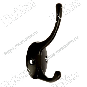 Оптом купить Крючок вешалка №26 черный (30*) в мебельная фурнитура оптом и в розницу ВиКом.