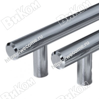 Оптом купить Ручка релинг 256 мм хром (20*) D 12 в мебельная фурнитура оптом и в розницу ВиКом.