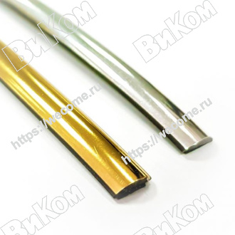 Оптом купить Профиль декор SAL/М03 (8,0*3,5) гибкий, хром (100*) в мебельная фурнитура оптом и в розницу ВиКом.