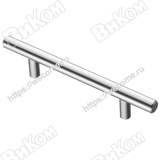 Оптом купить Ручка релинг 96 мм хром (20,100*) D 12 в мебельная фурнитура оптом и в розницу ВиКом.