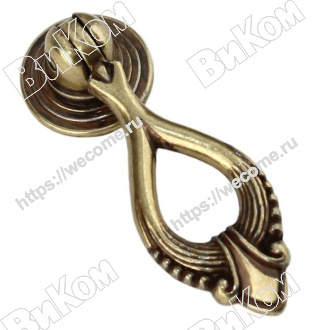 Оптом купить Ручка кнопка, старинная латунь, RC051AB.3 (50*) в мебельная фурнитура оптом и в розницу ВиКом.