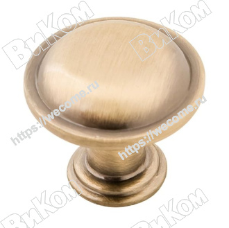 Оптом купить Ручка кнопка RK-015 AB 27 мм, античная бронза KERRON (100*) в мебельная фурнитура оптом и в розницу ВиКом.