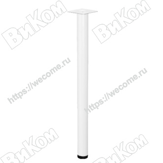 Оптом купить Ножка для стола 720х51 белая полимер, Россия (4*) в мебельная фурнитура оптом и в розницу ВиКом.