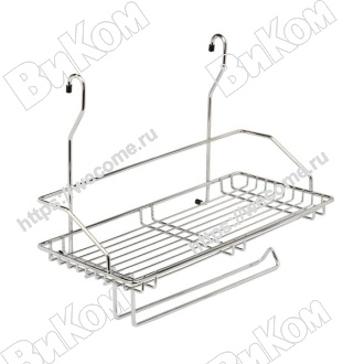 Оптом купить Полка одинарная с держателем д/полотенца 375*190*310 хром в мебельная фурнитура оптом и в розницу ВиКом.